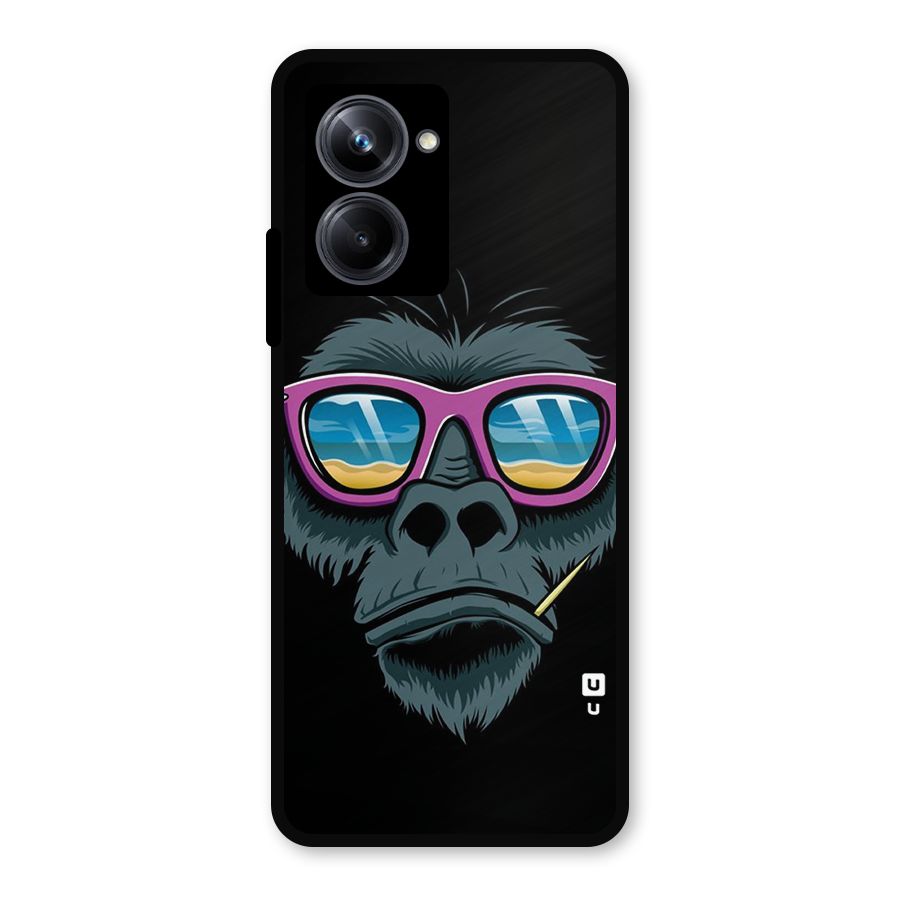 Cool Monkey Beach Sunglasses Metal Back Case for Realme 10 Pro