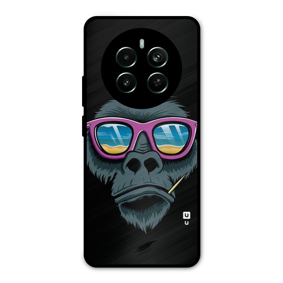 Cool Monkey Beach Sunglasses Metal Back Case for Realme 12 Pro Plus