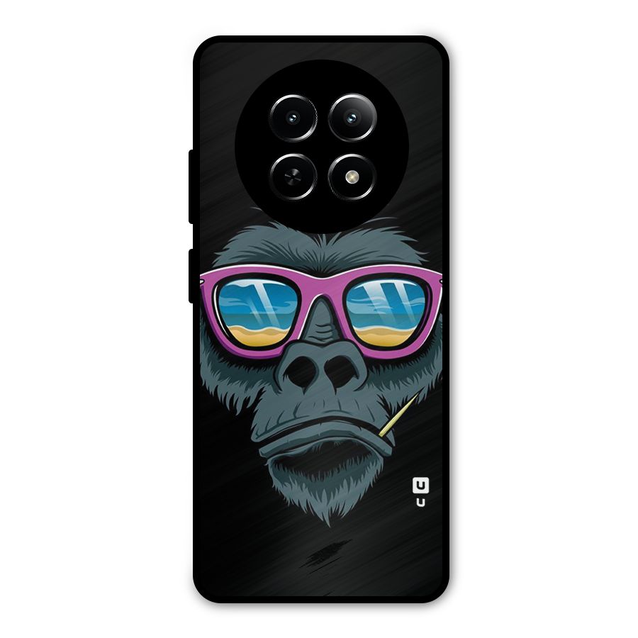Cool Monkey Beach Sunglasses Metal Back Case for Realme 12x 5G