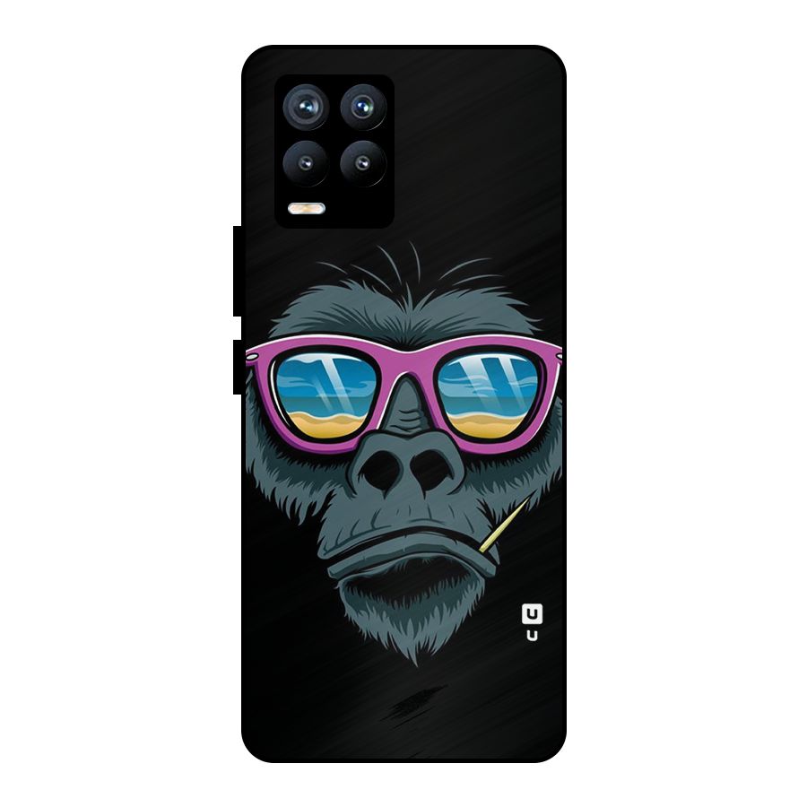 Cool Monkey Beach Sunglasses Metal Back Case for Realme 8