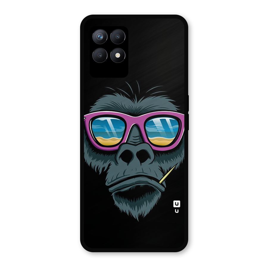 Cool Monkey Beach Sunglasses Metal Back Case for Realme 8i