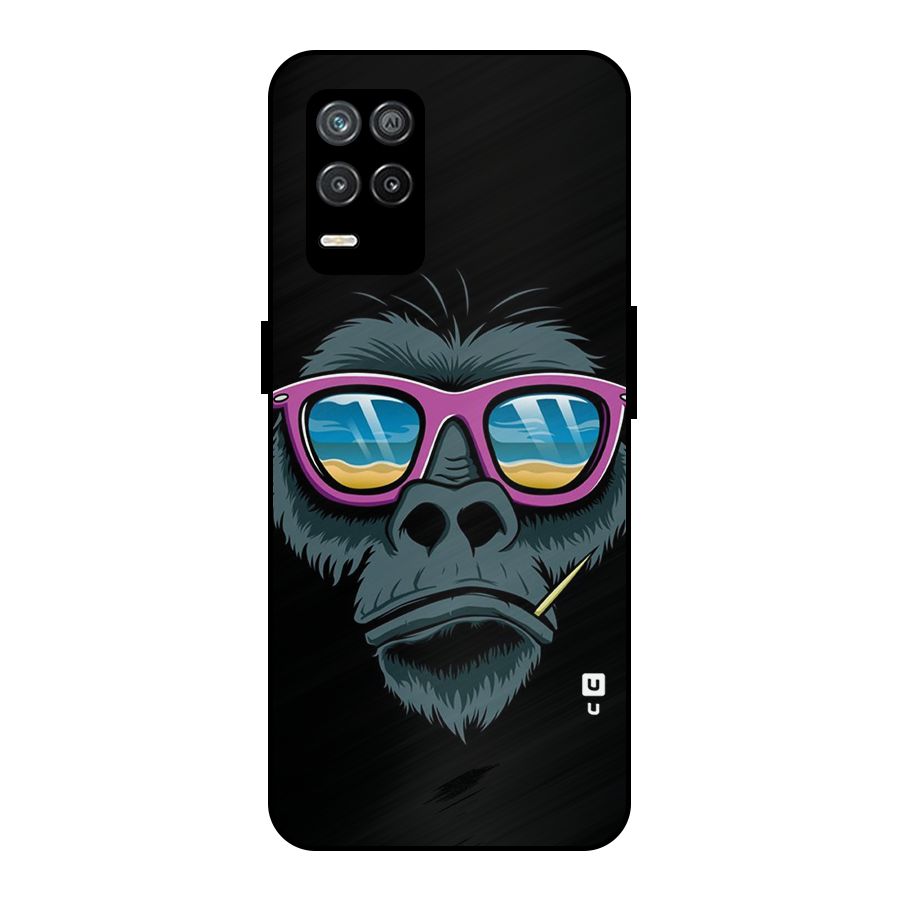 Cool Monkey Beach Sunglasses Metal Back Case for Realme 8s 5G