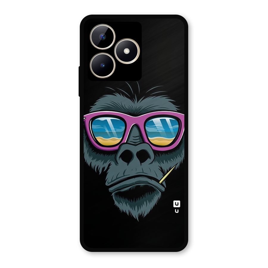 Cool Monkey Beach Sunglasses Metal Back Case for Realme C53