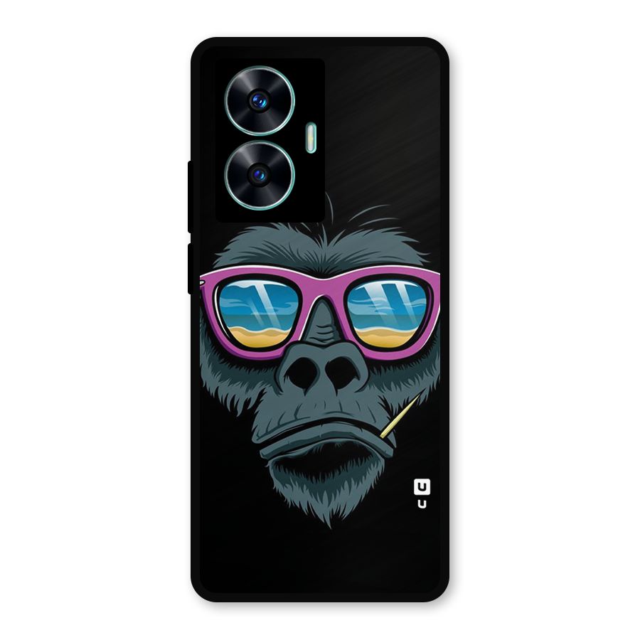 Cool Monkey Beach Sunglasses Metal Back Case for Realme C55