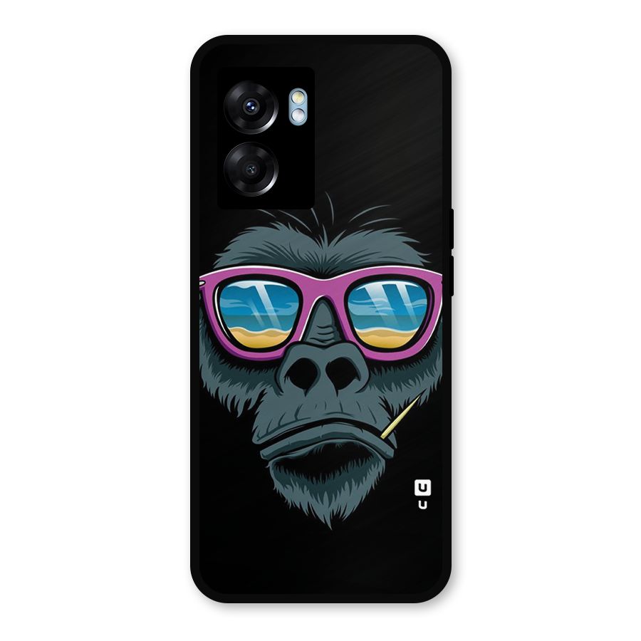 Cool Monkey Beach Sunglasses Metal Back Case for Realme Narzo 50 5G