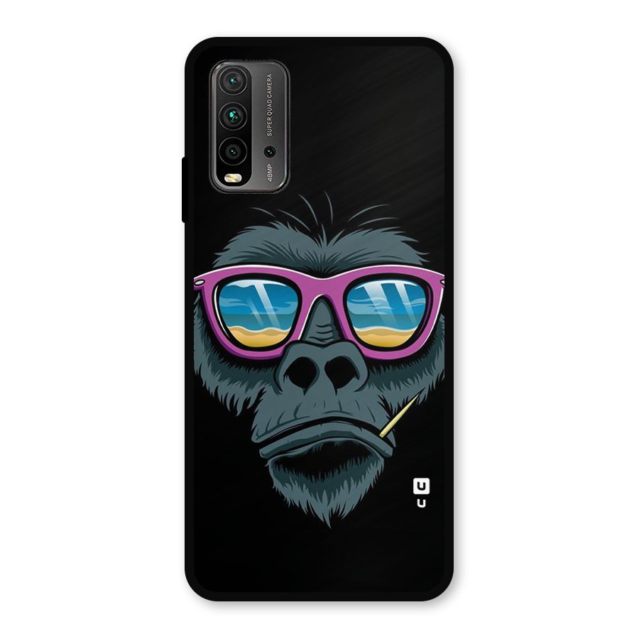 Cool Monkey Beach Sunglasses Metal Back Case for Redmi 9 Power