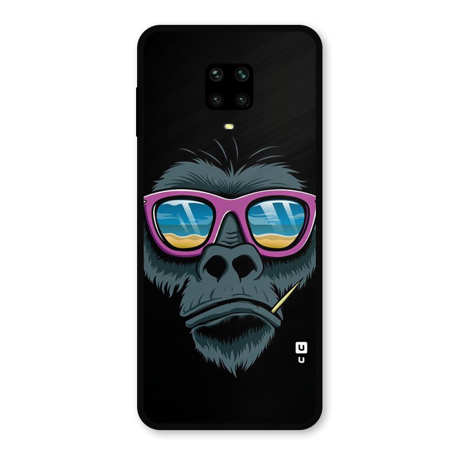Cool Monkey Beach Sunglasses Metal Back Case for Redmi Note 9 Pro