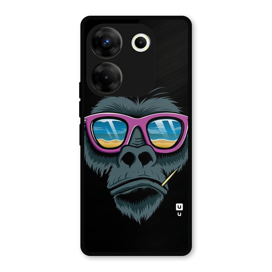 Cool Monkey Beach Sunglasses Metal Back Case for Tecno Camon 20