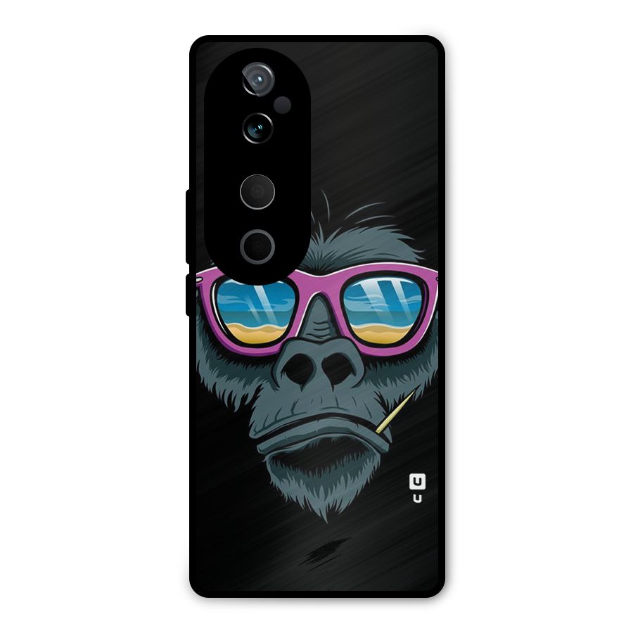 Cool Monkey Beach Sunglasses Metal Back Case for Vivo T3 Ultra