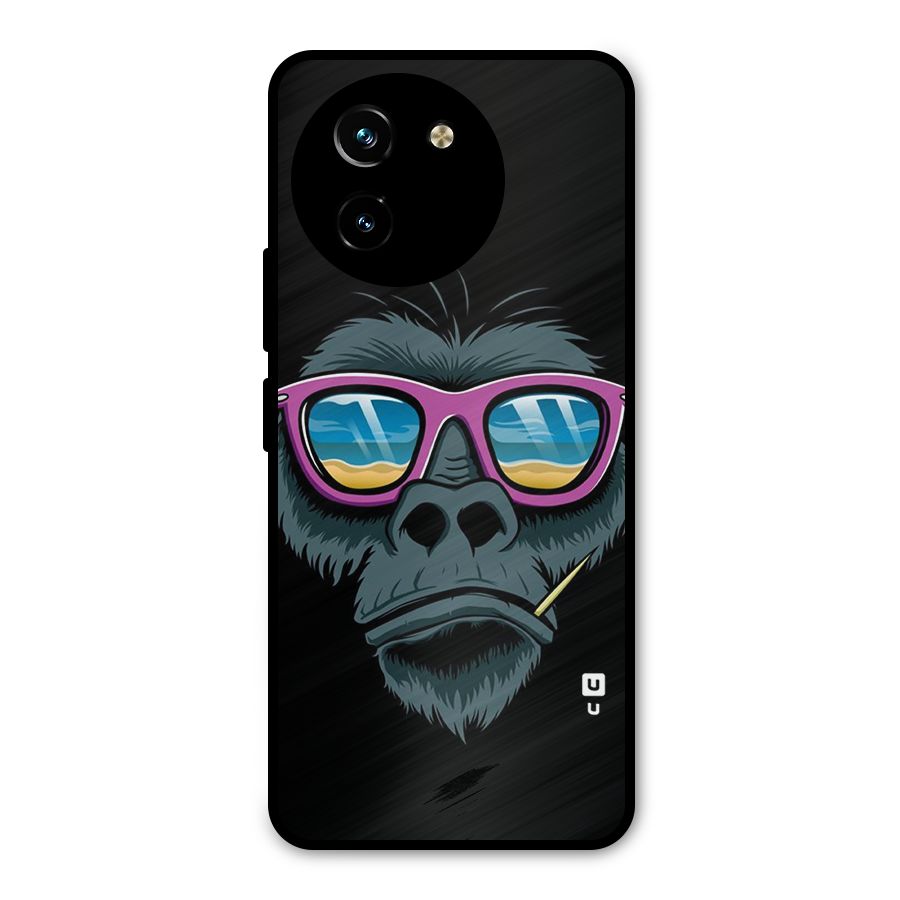 Cool Monkey Beach Sunglasses Metal Back Case for Vivo T3x