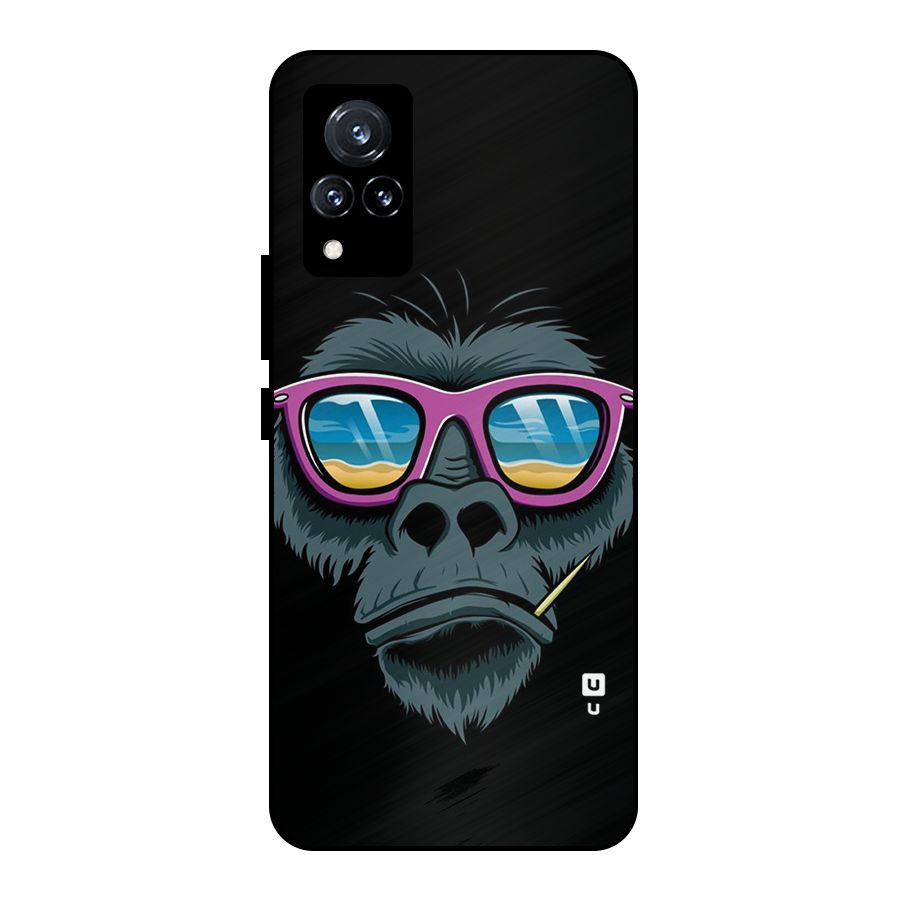 Cool Monkey Beach Sunglasses Metal Back Case for Vivo V21 5G