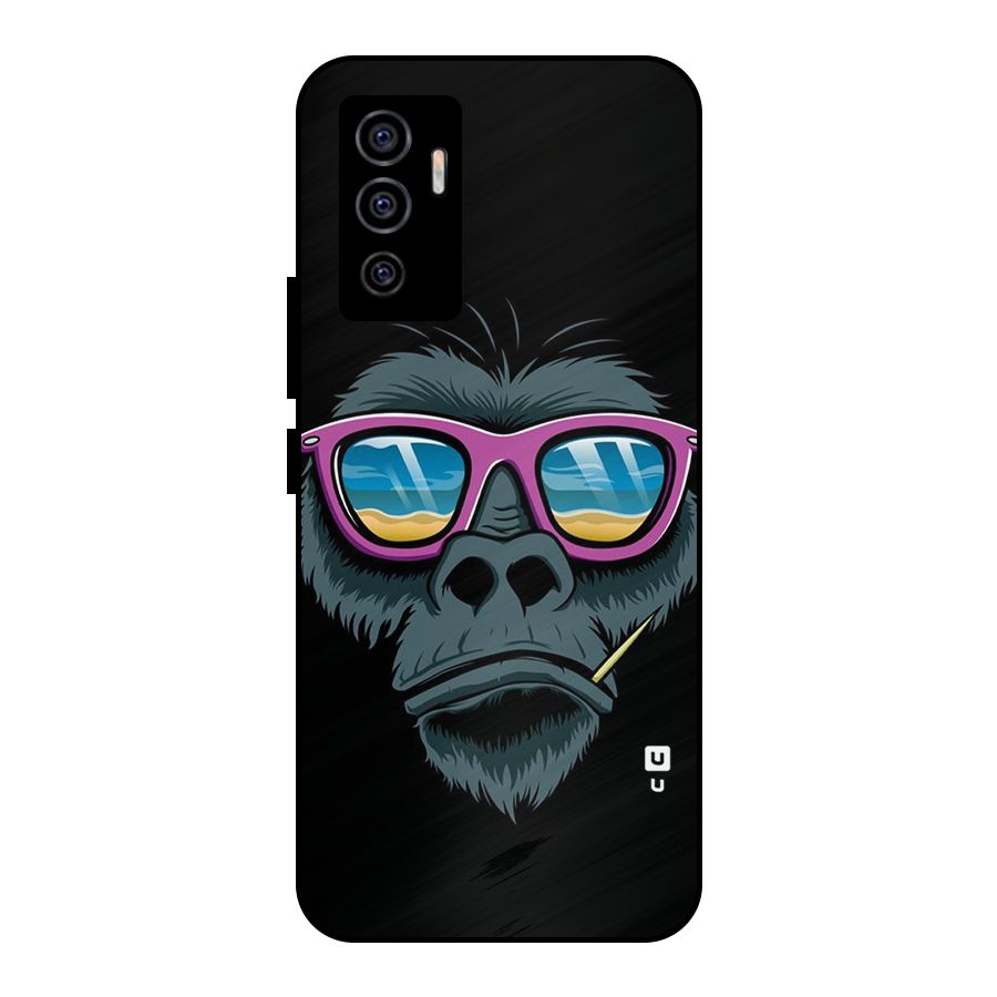 Cool Monkey Beach Sunglasses Metal Back Case for Vivo V23e