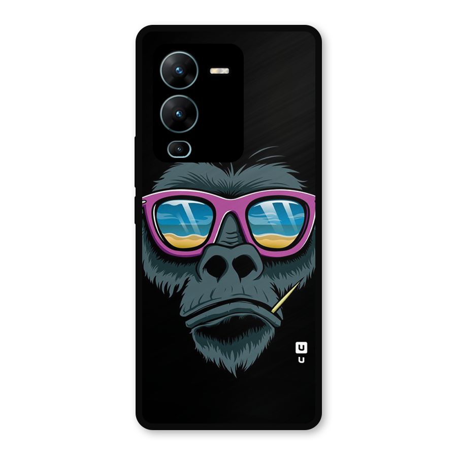 Cool Monkey Beach Sunglasses Metal Back Case for Vivo V25 Pro