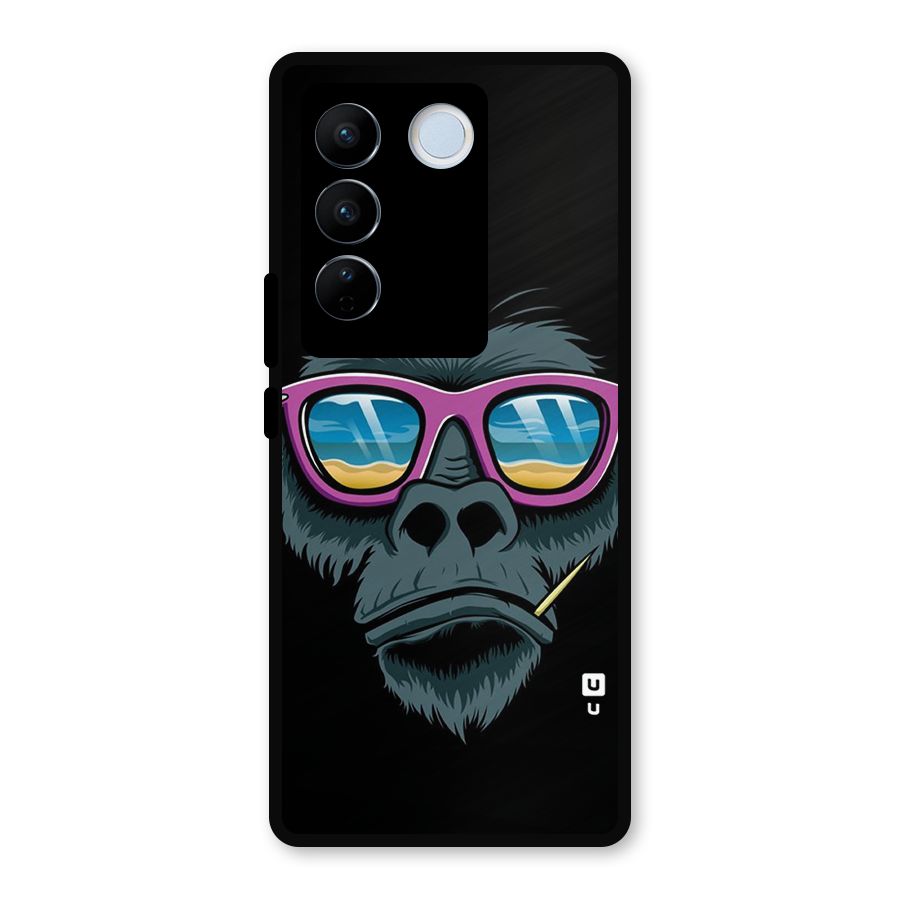 Cool Monkey Beach Sunglasses Metal Back Case for Vivo V27