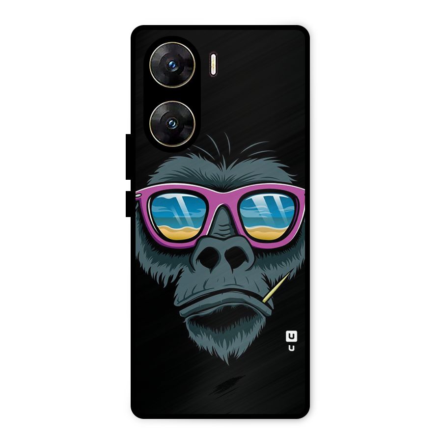 Cool Monkey Beach Sunglasses Metal Back Case for Vivo V29e