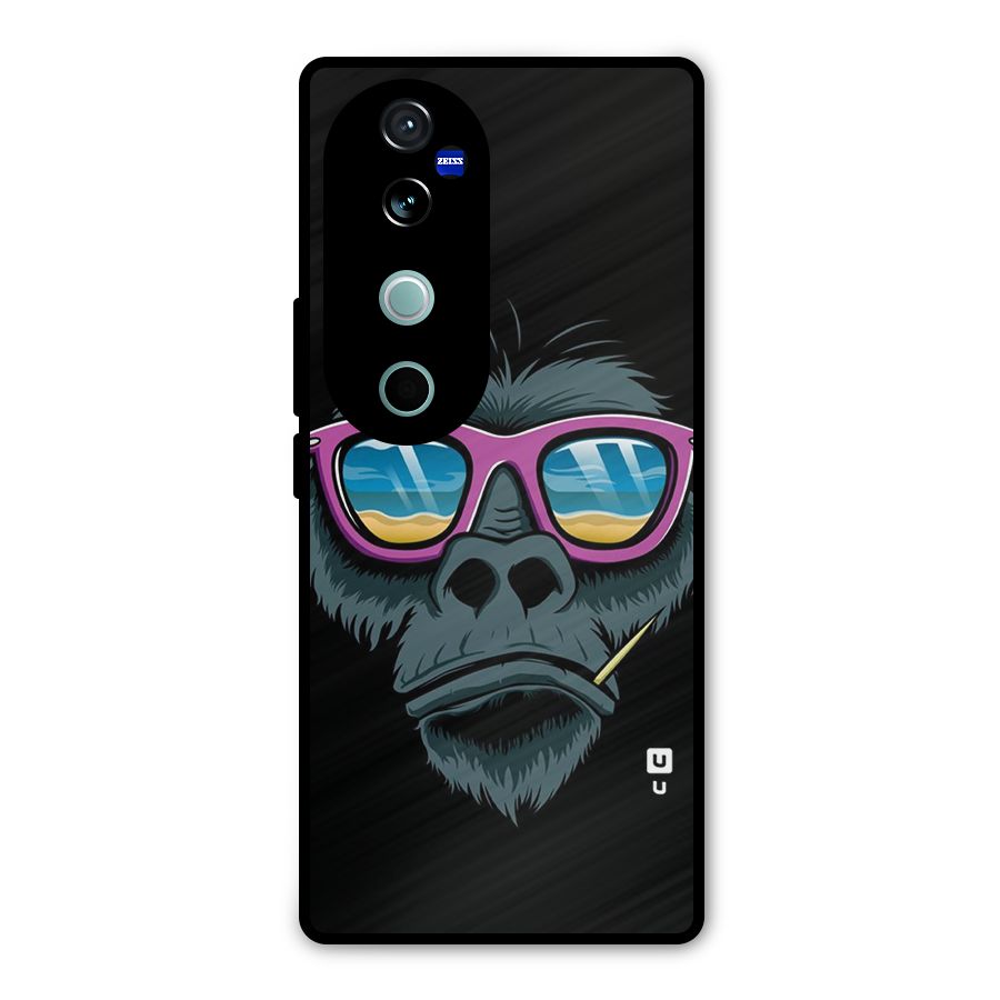 Cool Monkey Beach Sunglasses Metal Back Case for Vivo V40