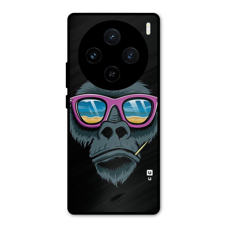 Cool Monkey Beach Sunglasses Metal Back Case for Vivo X100