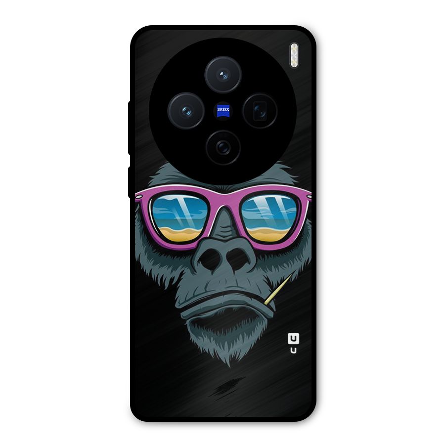 Cool Monkey Beach Sunglasses Metal Back Case for Vivo X200