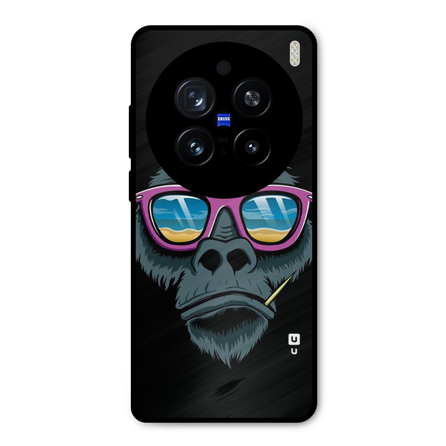 Cool Monkey Beach Sunglasses Metal Back Case for Vivo X200 Pro