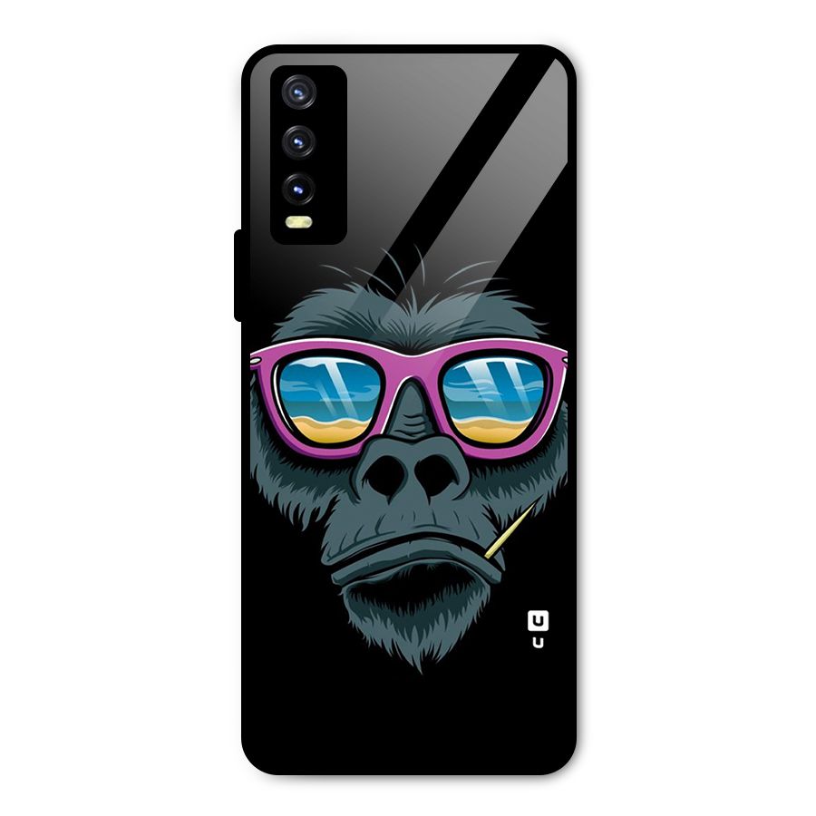 Cool Monkey Beach Sunglasses Metal Back Case for Vivo Y20g