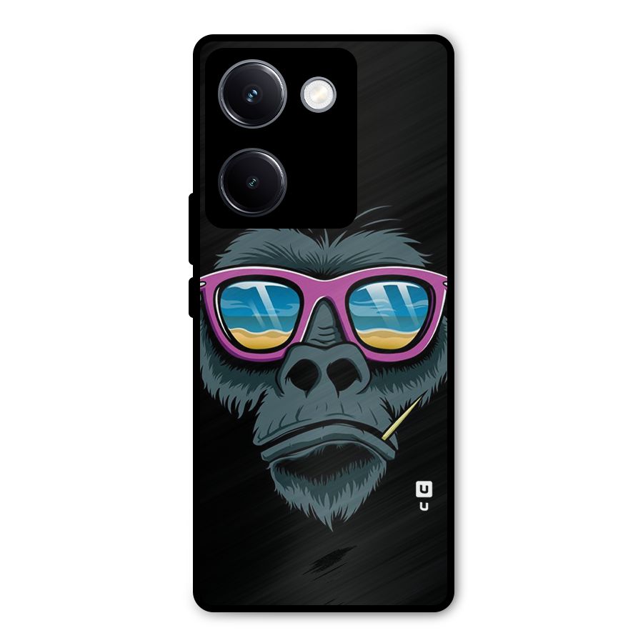 Cool Monkey Beach Sunglasses Metal Back Case for Vivo Y300 Plus