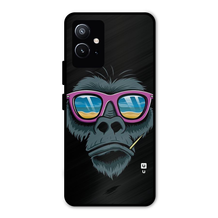 Cool Monkey Beach Sunglasses Metal Back Case for Vivo Y75 5G