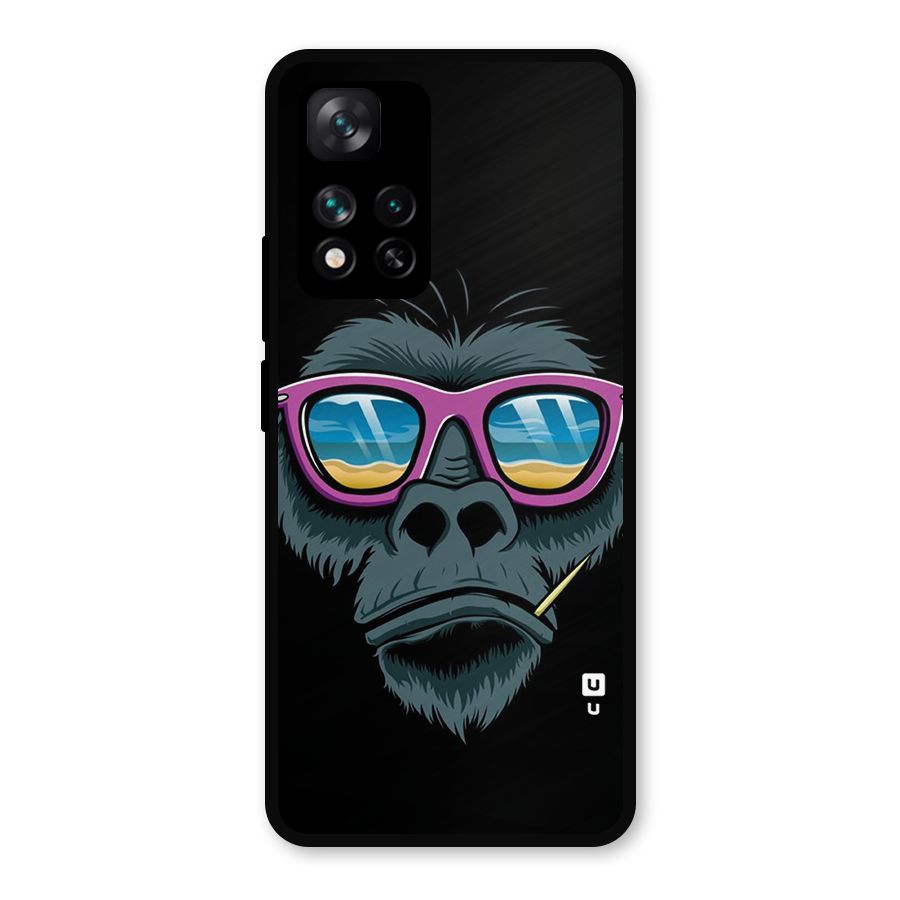Cool Monkey Beach Sunglasses Metal Back Case for Xiaomi 11i Hypercharge 5G
