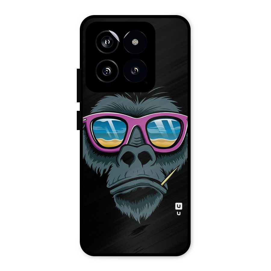 Cool Monkey Beach Sunglasses Metal Back Case for Xiaomi 14