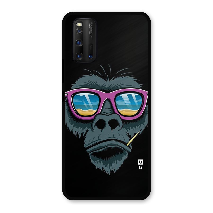 Cool Monkey Beach Sunglasses Metal Back Case for iQOO 3