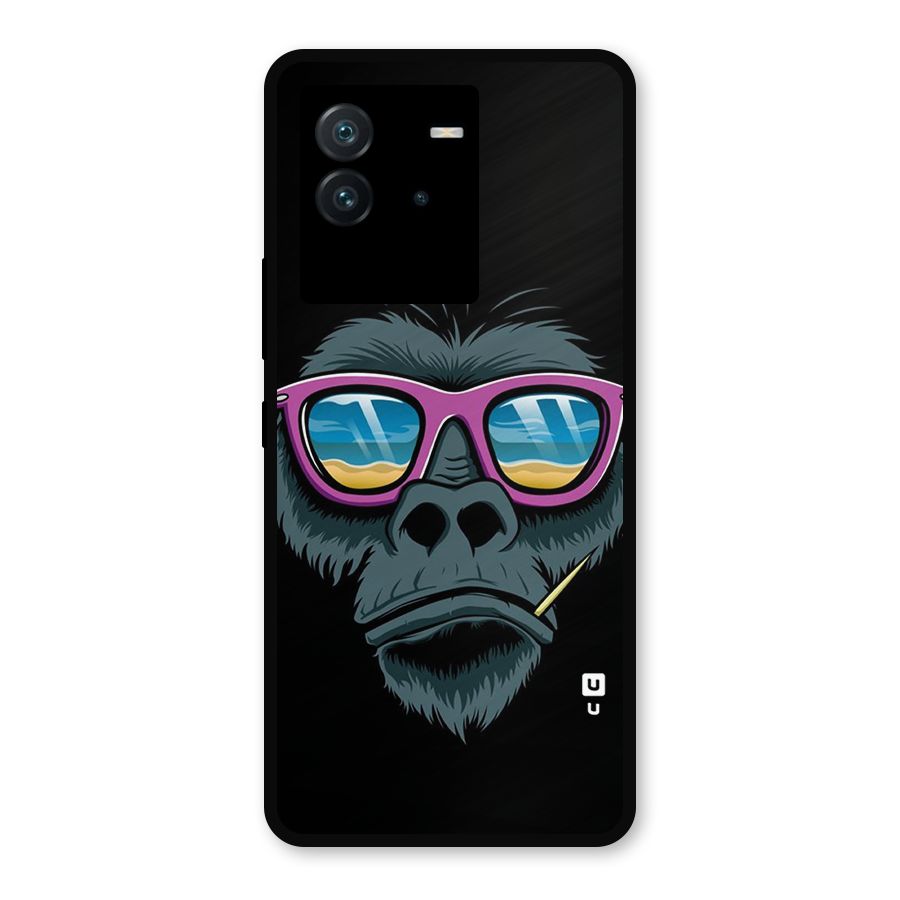 Cool Monkey Beach Sunglasses Metal Back Case for iQOO Neo 6 5G