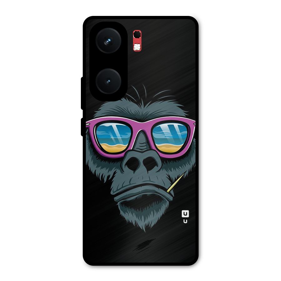 Cool Monkey Beach Sunglasses Metal Back Case for iQOO Neo 9 Pro