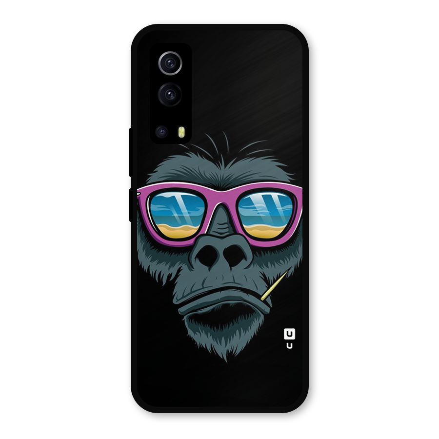 Cool Monkey Beach Sunglasses Metal Back Case for iQOO Z3