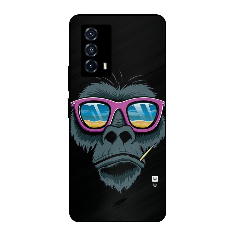 Cool Monkey Beach Sunglasses Metal Back Case for iQOO Z5