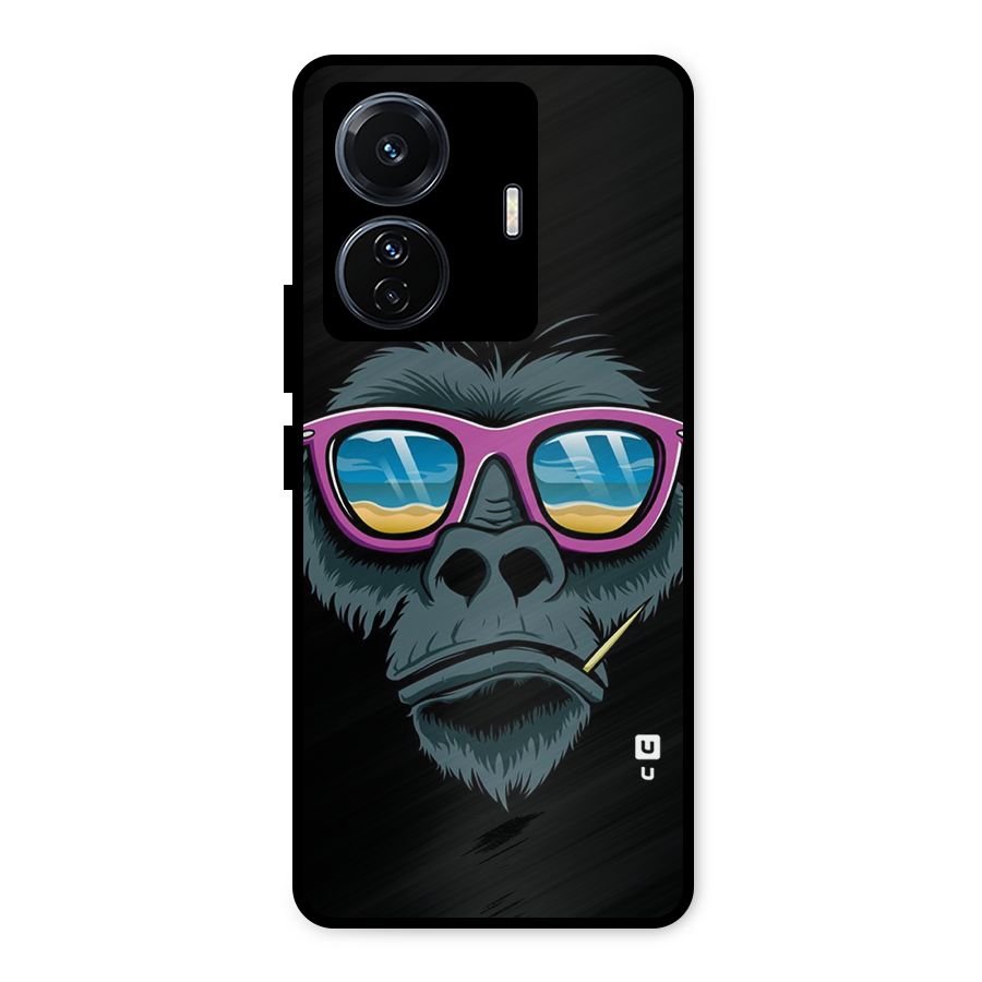 Cool Monkey Beach Sunglasses Metal Back Case for iQOO Z6