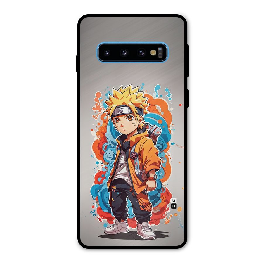 Cool Naruto Uzumaki Metal Back Case for Galaxy S10