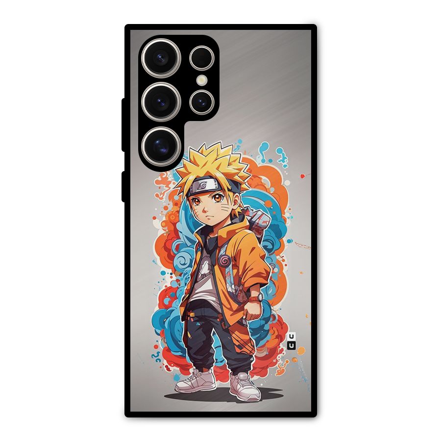 Cool Naruto Uzumaki Metal Back Case for Galaxy S24 Ultra