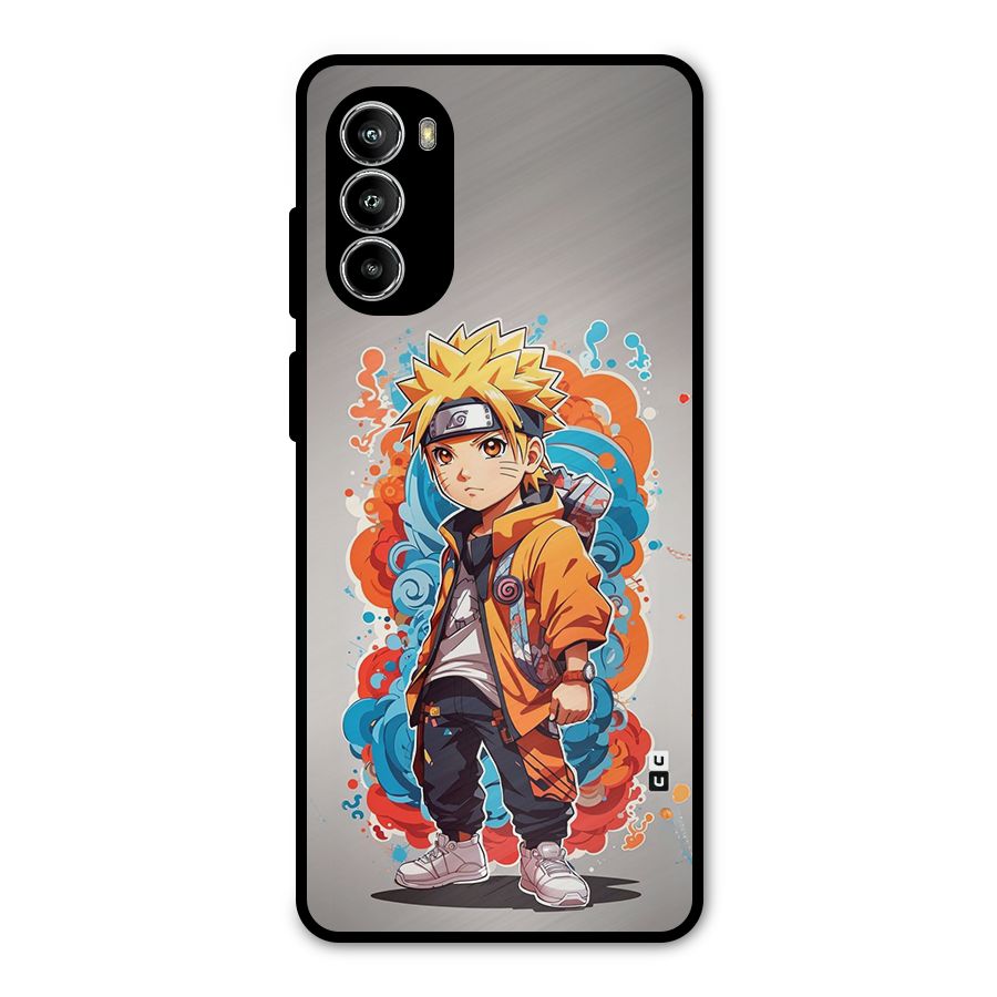 Cool Naruto Uzumaki Metal Back Case for Moto G52