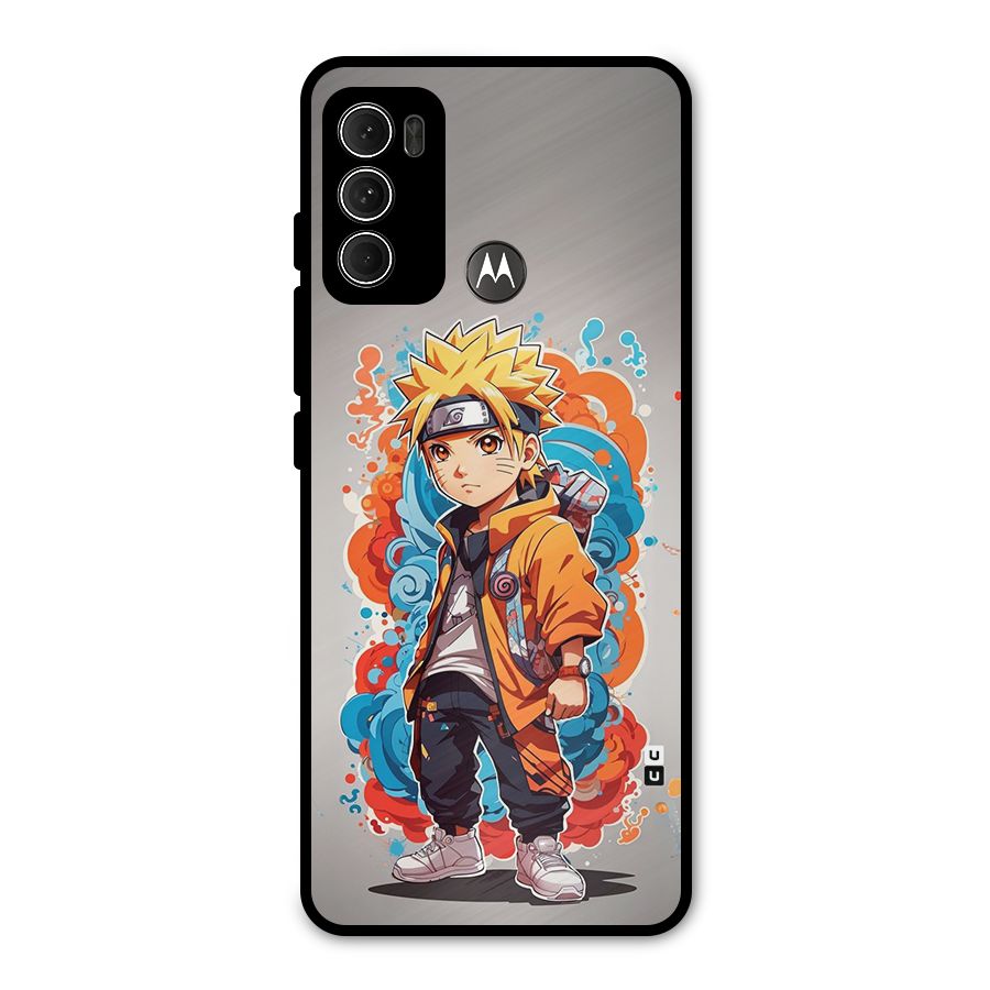Cool Naruto Uzumaki Metal Back Case for Moto G60