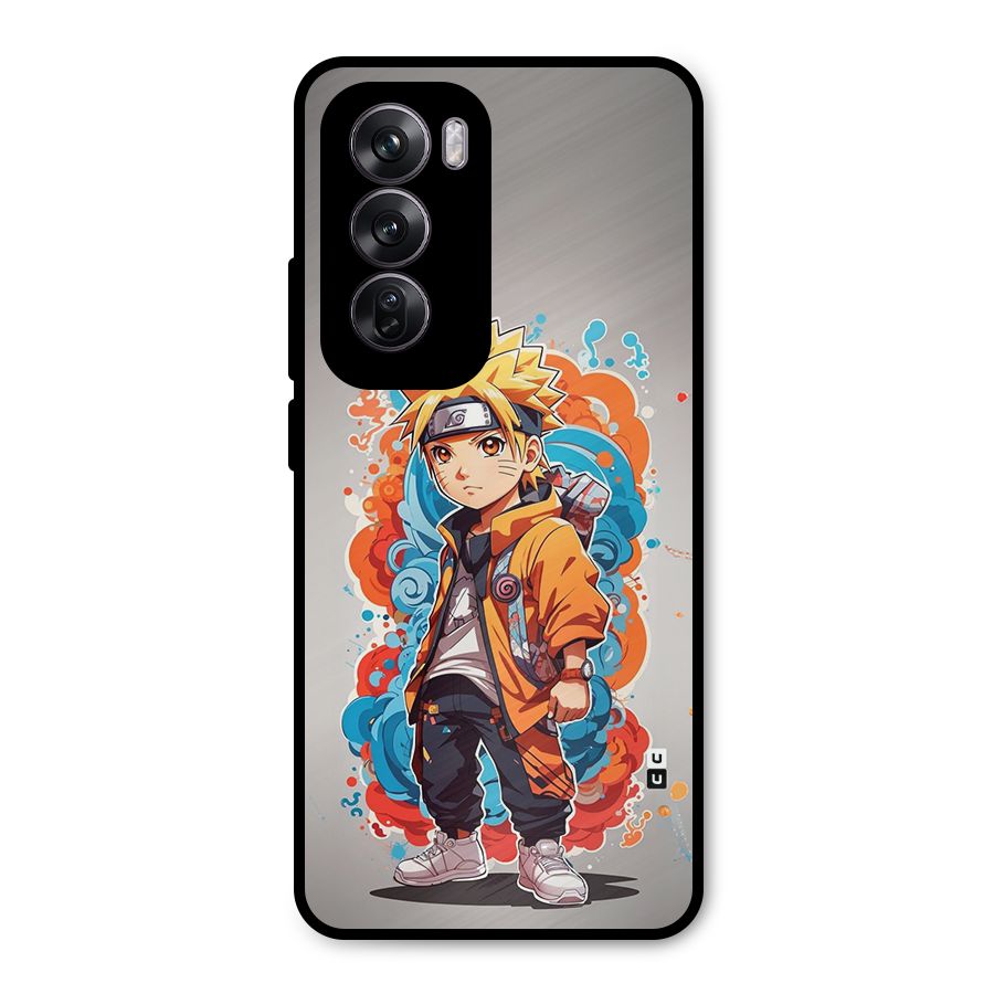 Cool Naruto Uzumaki Metal Back Case for Oppo Reno12 Pro