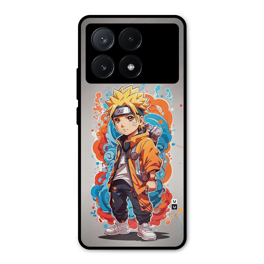 Cool Naruto Uzumaki Metal Back Case for Poco X6 Pro