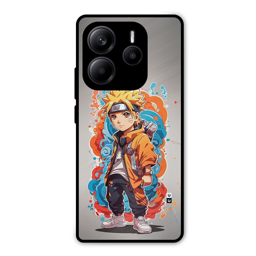 Cool Naruto Uzumaki Metal Back Case for Redmi Note 14 5G