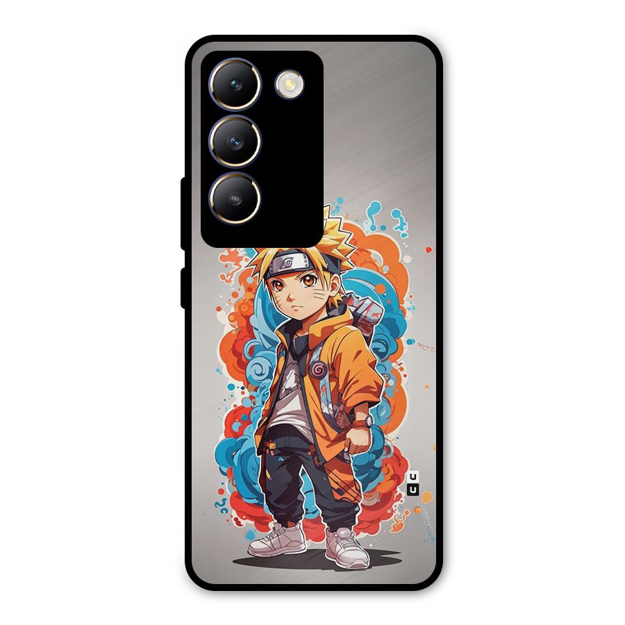 Cool Naruto Uzumaki Metal Back Case for Vivo T3 5G