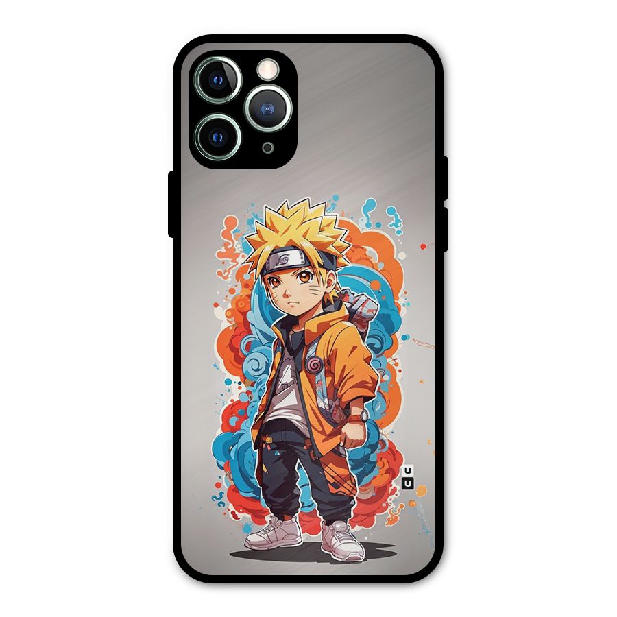 Cool Naruto Uzumaki Metal Back Case for iPhone 11 Pro Max