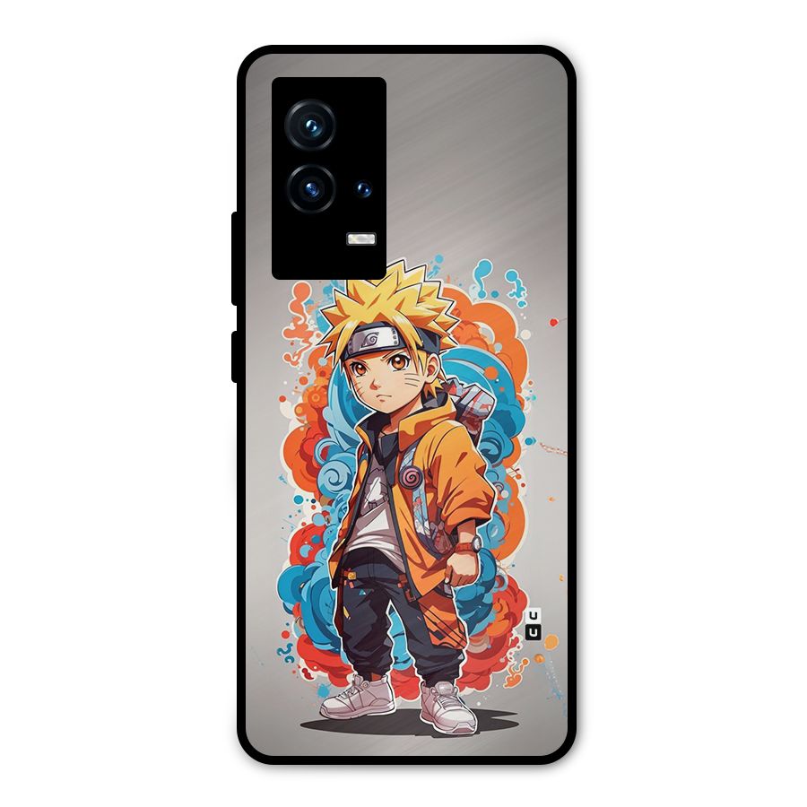 Cool Naruto Uzumaki Metal Back Case for iQOO 9 5G