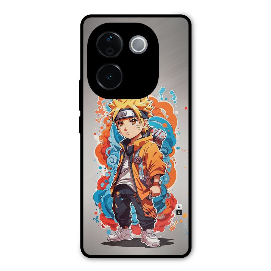 Cool Naruto Uzumaki Metal Back Case for iQOO Z9s Pro