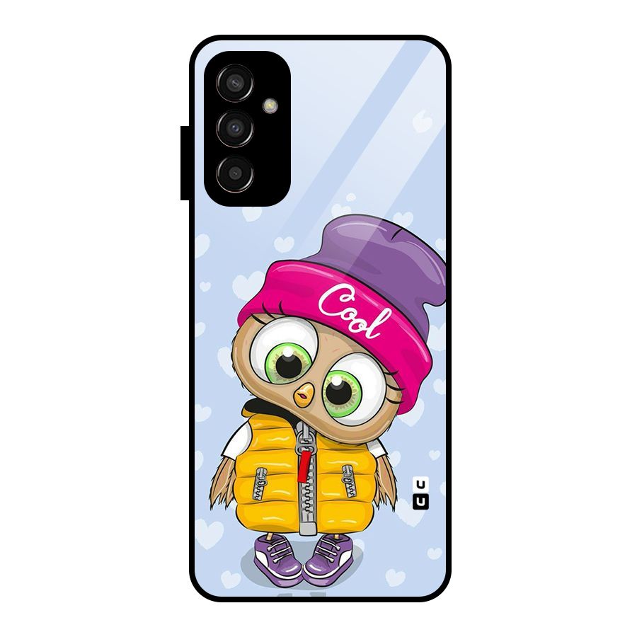 Cool Owl Glass Back Case for Galaxy F13
