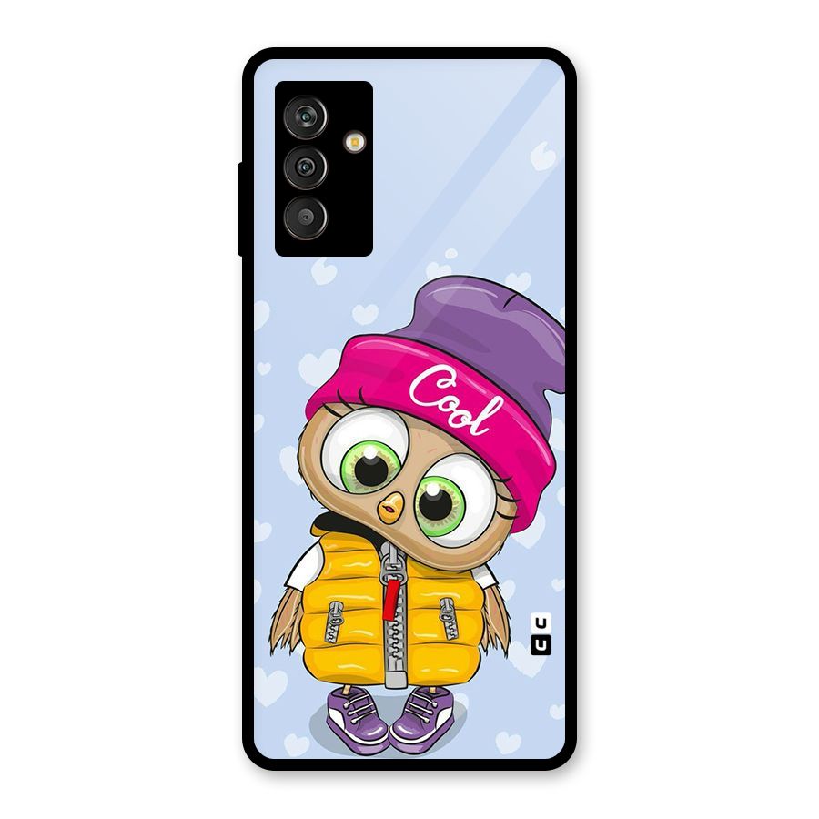 Cool Owl Glass Back Case for Galaxy M13