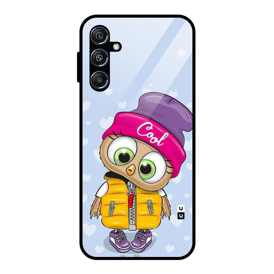 Cool Owl Glass Back Case for Galaxy M34 5G