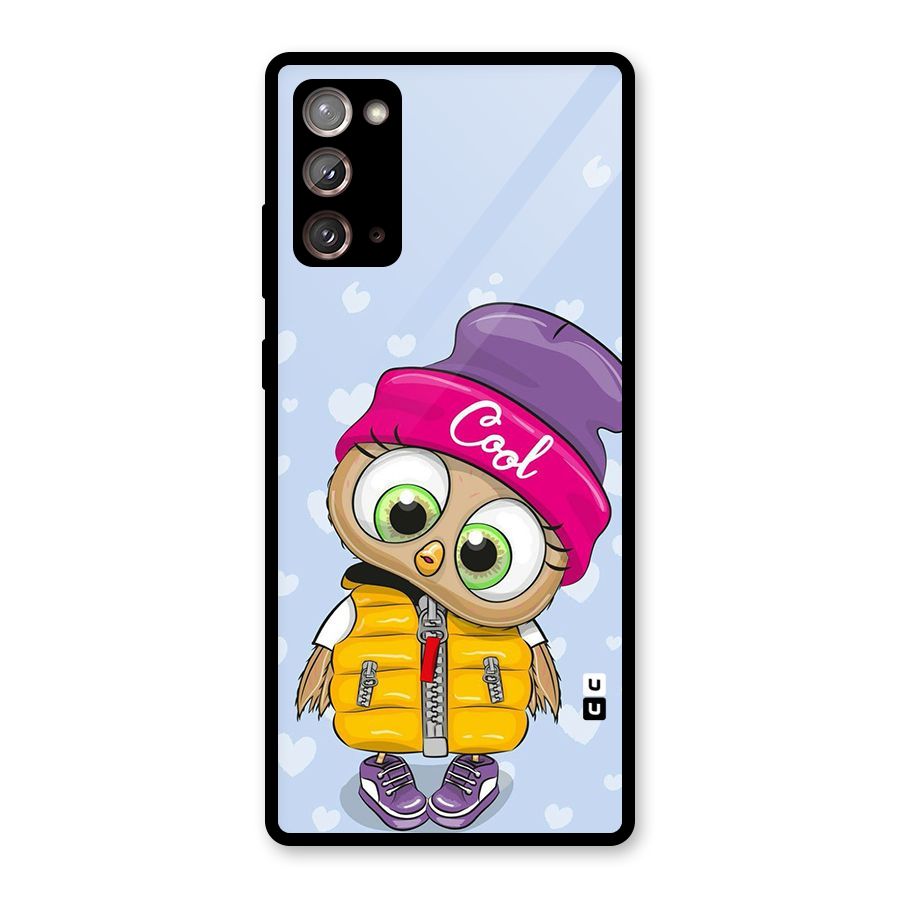 Cool Owl Glass Back Case for Galaxy Note 20