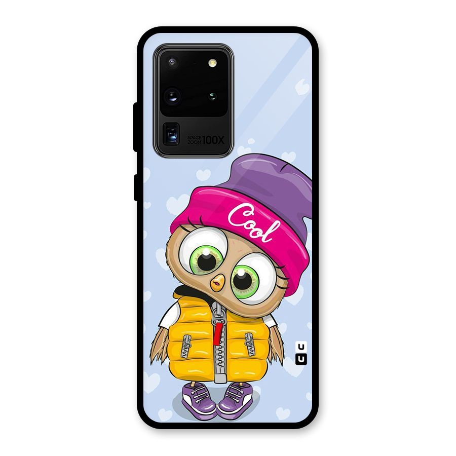 Cool Owl Glass Back Case for Galaxy S20 Ultra